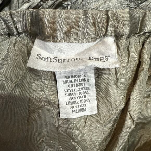 Soft Surroundings Maxi Skirt Women’s Size M Crinkle Flowy Boho Artsy Hippie - Picture 7 of 10